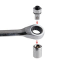 1X(3-Piece Wrench Socket Adapter Set 1/4 Inch 3/8 Inch 1/2 Inch Square Hex