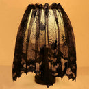 Halloween Lace Bat Spiderweb Lamp Shade Topper Curtains Swag Haunted House SWD