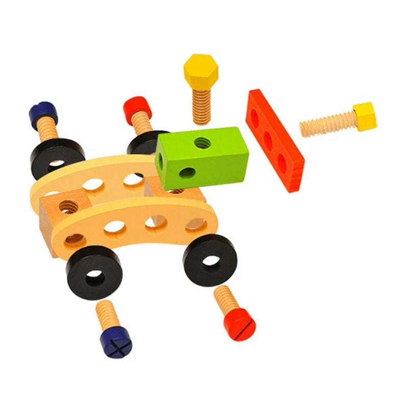 Wooden Repair Tools Box for Kids Educational Puzzle Toys Assembly Games