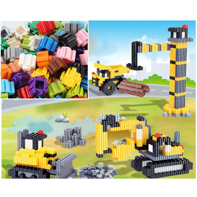 200X Plastic Children Kids Puzzle Building Blocks Bricks Educational ToyGifts Z