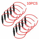 10pcs AGC 5 x 20mm 5x20 Fuse Holder Case In-Line Screw with 22AWG Wire C WDE