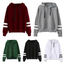 Autumn Winter Women Sweatshirt Striped Hoodies new Casual Long Sleeve Hoody N5I8