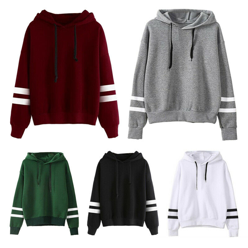 Autumn Winter Women Sweatshirt Striped Hoodies new Casual Long Sleeve Hoody N5I8