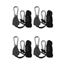 4PC 200cm Rope Ratchet Light Bracket 2 Pairs Adjustable Grow Reflector Pulley