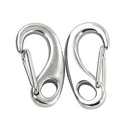 2pcs Stainless steel Egg Shape Spring Snap Hook Clips Quick Link Carabiner