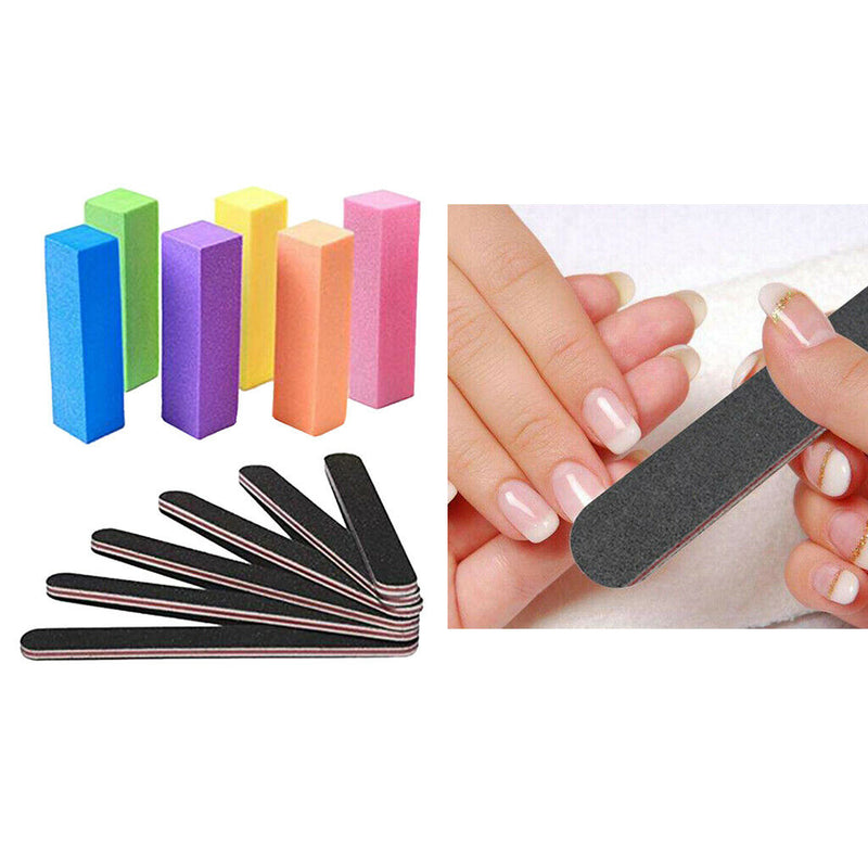 12Pcs Nail Art Buffer Files Block Manicure Buffing Sanding Polish