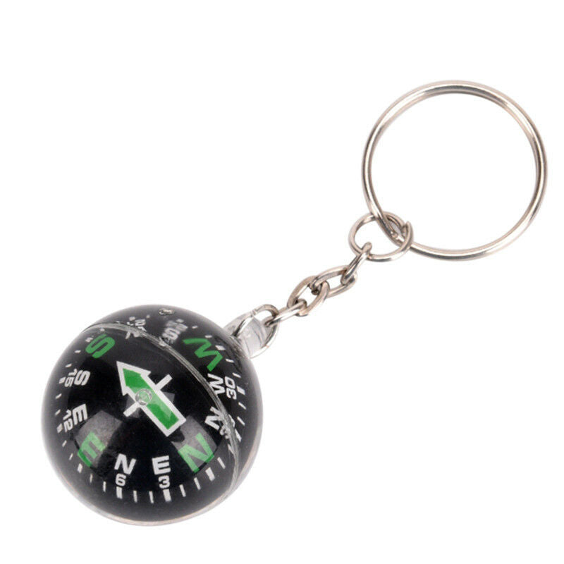 28mm Ball Compass Keychain Navigator Hiking Camping Travel Outdoor Survival 3c