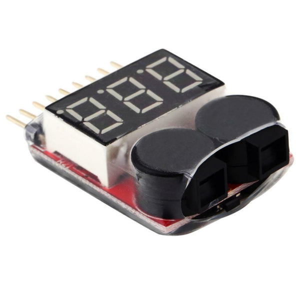 RC Lipo Battery Low Voltage 1-8S Buzzer Indicator Checker Tester LE Alarm D S0C8
