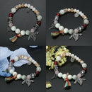 Bohemia Retro Romantic Charms Bracelet Lady Crystal Feather Chic Jewelry A