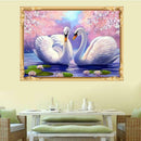 Two White Swans 5D Diamond Painting Embroidery DIY Cross Stitch Home Decor