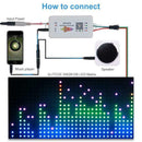 LED Controller, WS2812B WS2811 Music Sync Bluetooth Controller, iOS Android