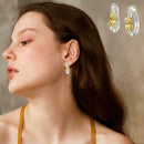 11Pair Cute Cat Two Tone Hoop Earrings For Women Earrings Jewelry