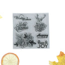Christmas deer  Silicone Clear Rubber Stamp Cling Diary Decor DIY Lovely HVBX
