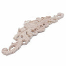 European Style Real Rubber wood Long Floral Carving Applique Home Decoratio