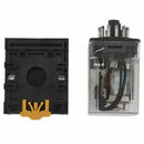 JQX-10F-3Z DC 12V Coil Voltage 3PDT Power Relay 10A w Socket,Black&Clear G1Y6