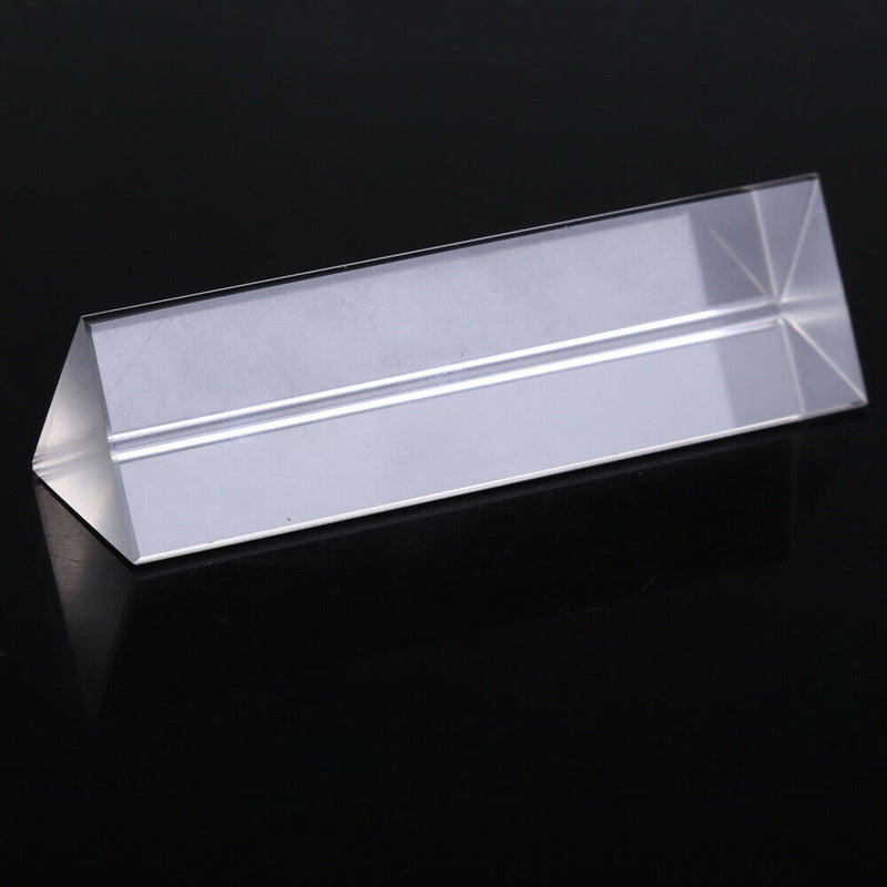 10cm Optical Glass Triple Triangular Prism Refractor Physics Experiment