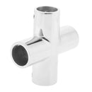 316 Stainless Steel Boat Hand Rail Fitting 22mm 7/8" Pipe 4 Way Tee Cross