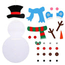 Christmas DIY Felt Snowman New Year Gift Kids Toys with Ornaments Door Wall