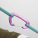 2x Aluminum Safety Carabiner Hook Camping Keychain Backpack Buckle Orange