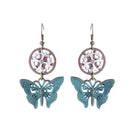 Women Steampunk Gear Earrings Butterfly Drop Ear Hook Punk Ethnic Jewelry