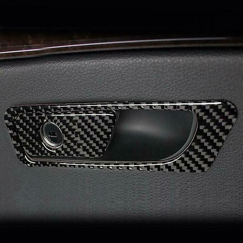 2pcs/set Carbon Fiber Glove Box Switch Frame Trim Kit for Audi Q7 SQ7 4M 16-19