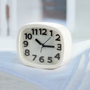 Cute Mini Dial Number Desk Table Alarm Clock For Children Kids White 1Pcs