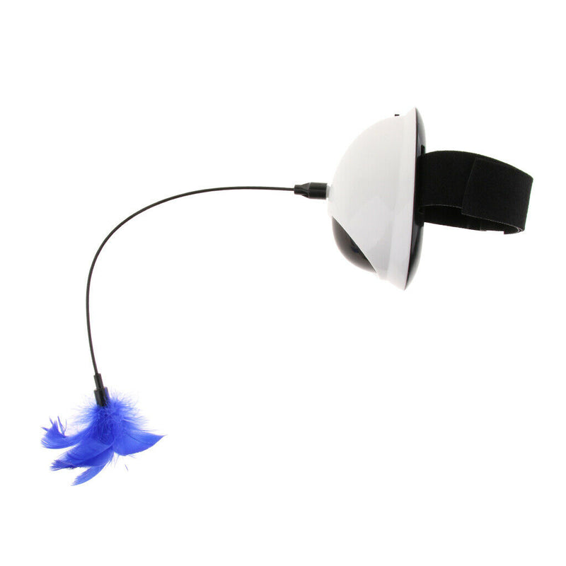 Kitten Cat Teaser Electronic Mouse Light Teaser with Feather for Pet Cats