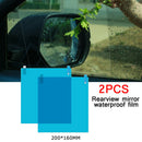 2Pcs Car Rearview Mirror Waterproof Membrane Anti-glare Anti-Fog Film St PCY