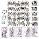 81Pcs Steel Sewing Machine Needles Measuring Tape Thread Bobbin
