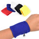 1x Wrist Sweatband Athletic Sports Wristband Armband Wallet Zipper Pocket  BX