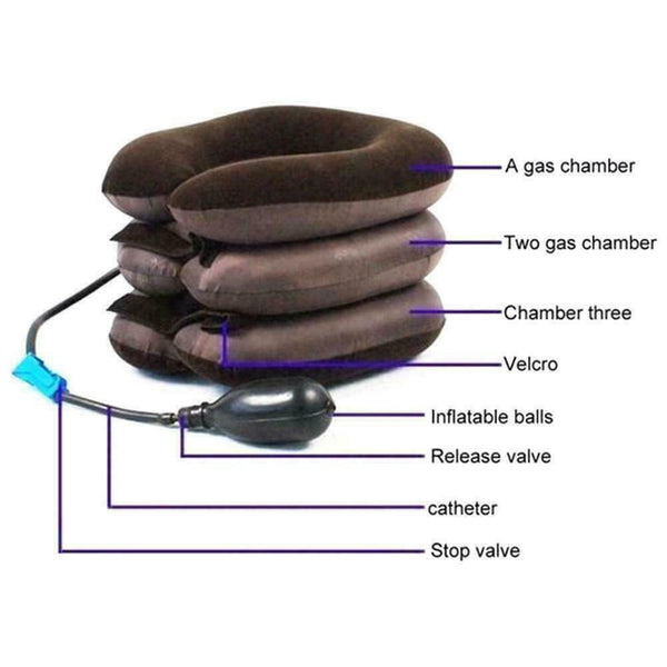 Inflatable Air-Neck Shoulder Pain Cervical Traction Device Comfort Brace Y4F9