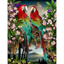 Full Round Drill Diamond Painting Parrots Branch DIY Embroidery Craft Decor