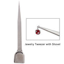 Professional Craft Jewelry Tool Tweezers With Scoop Shovel For Diamond Gem B Gw