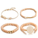 4Pcs Bohemian Multi-layer 8 Infinity Beads Bracelet Set Women Bangle Jewe FmTEUS