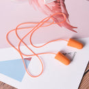 1 pair Slow Rebound Foam Earplug Noise Reduction Comfort Ear Plug with Cord/MO