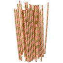 25 Pieces Paper Disposable Drinking Straws Party Banquet Tableware Supplies