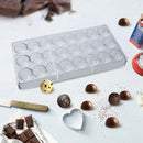 4X(24 Holes Semi Sphere Chocolate Mould Polycarbonate Chocolate Bar Mold HaQ7F6)