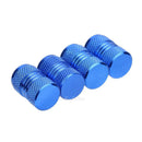 4pcs Aluminum Alloy Auto Car Tire Tyre Wheel Valve Stem Caps Dust Covers Blue