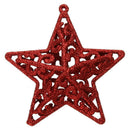 Christmas Tree Decoration Hollow Five-pointed Star Shape Glitter Ornament