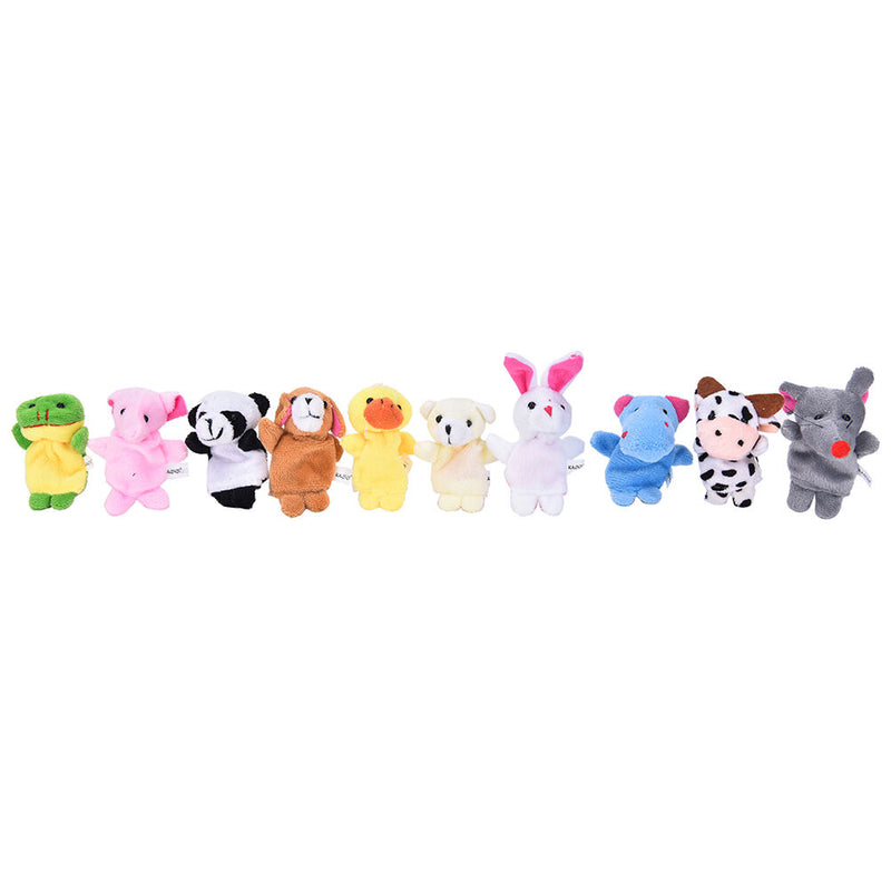 10x/Set Family Finger Animal Puppets  Baby Educational  Hand Cartoon Cloth 3C