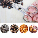Melon Seed Plier Scissor Nut Cracker Stainless Steel Walnut Pine Sheller Open-3C