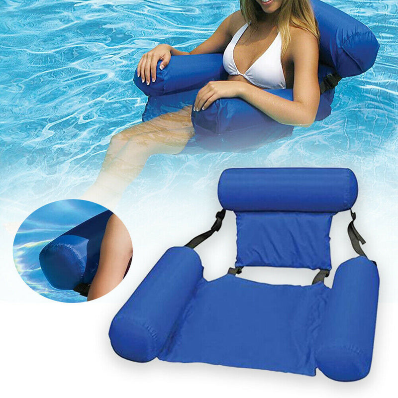 Adjustable With Backrest Swimming Pool Inflatable Hammock Water Bed Float Lounge