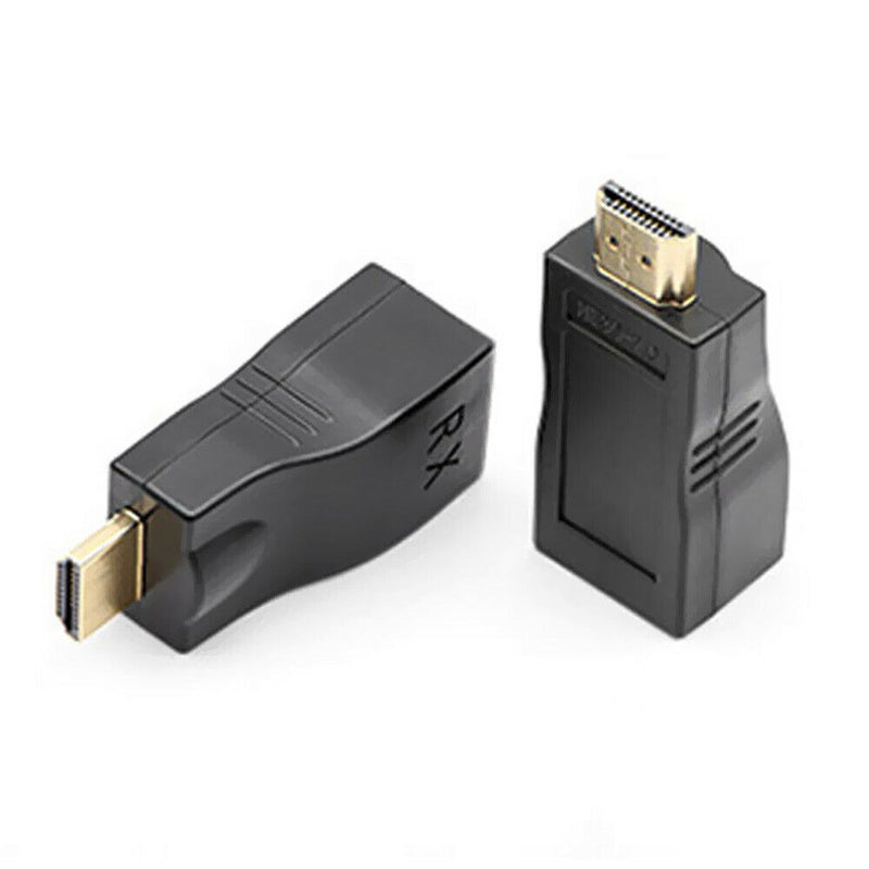 Fast Male to Female HDMI Extender Cat-5e/6 Cable Adapter For Transmission 1080P