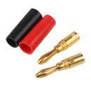 10Pcs/set Banana Speaker Wire Cable Screw Plugs Connectors 4mm Red, Black