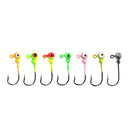 Round Jig Head, 100Pcs Ultrahead Jig Fishing Hook Jigheads Set, with Plastic