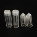 5PCS Clear Empty Hexagonal Plastic Pill Bottle Cap Medicine Capsule Container