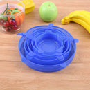 5pcs Universal Silicone Stretch Lids Food Fresh Keeping Wrap Bowl Pot Cover