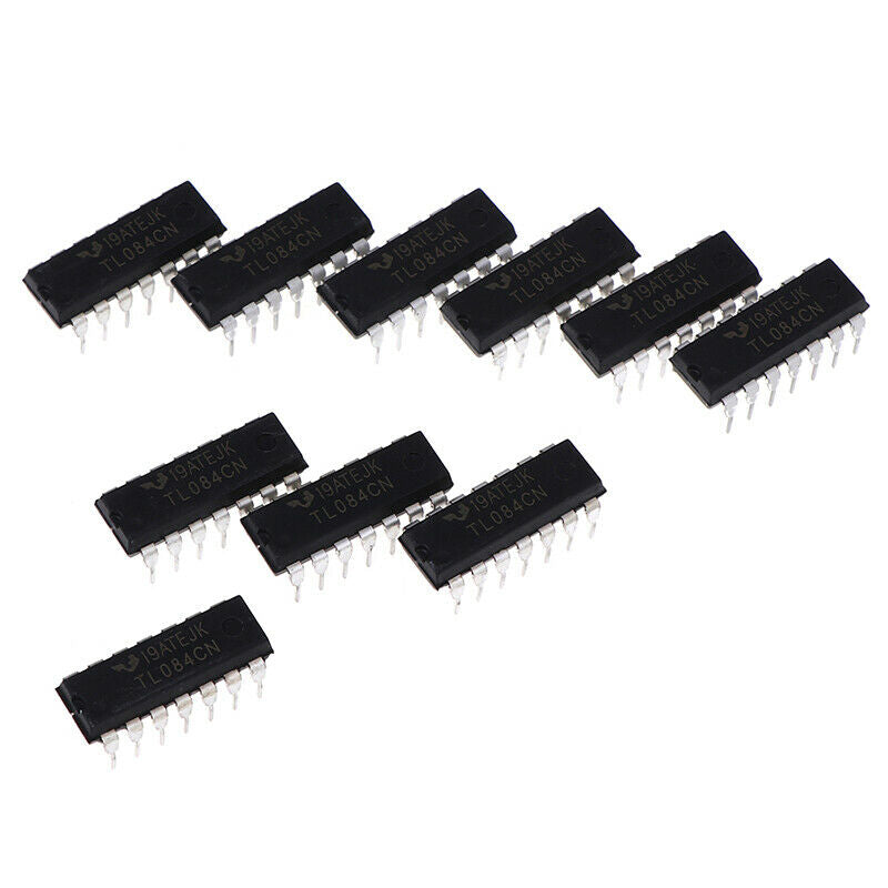 10 PCS TL084CN Inline DIP-14 Quad Operational Amplifier JFET Linear Buffer U Ew
