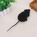 Wireless Electric RC Flocking Rat Toys Pet Cat Remote Control Mouse (Black) A