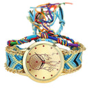 Handmade Braided Dreamcatcher Friendship Bracelet Watch Rope Watch Ladies Q A6C2